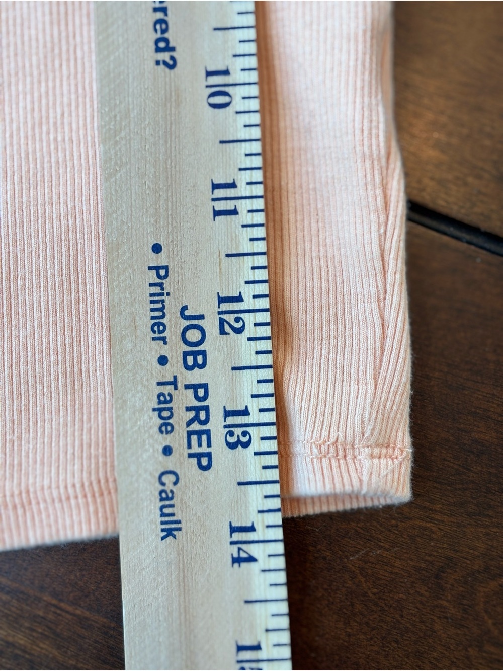 Garage Ribbed Cropped V-Neck Short Sleeve Top Peach Size Small - Picture 6 of 6